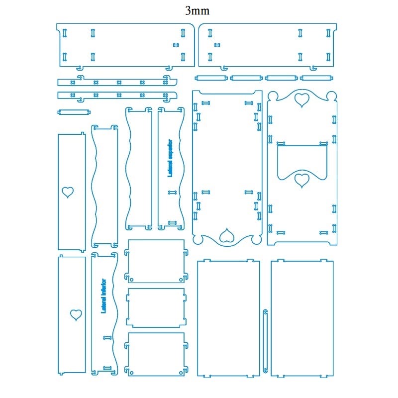 Dollhouse Bunk Bed Laser Cut File