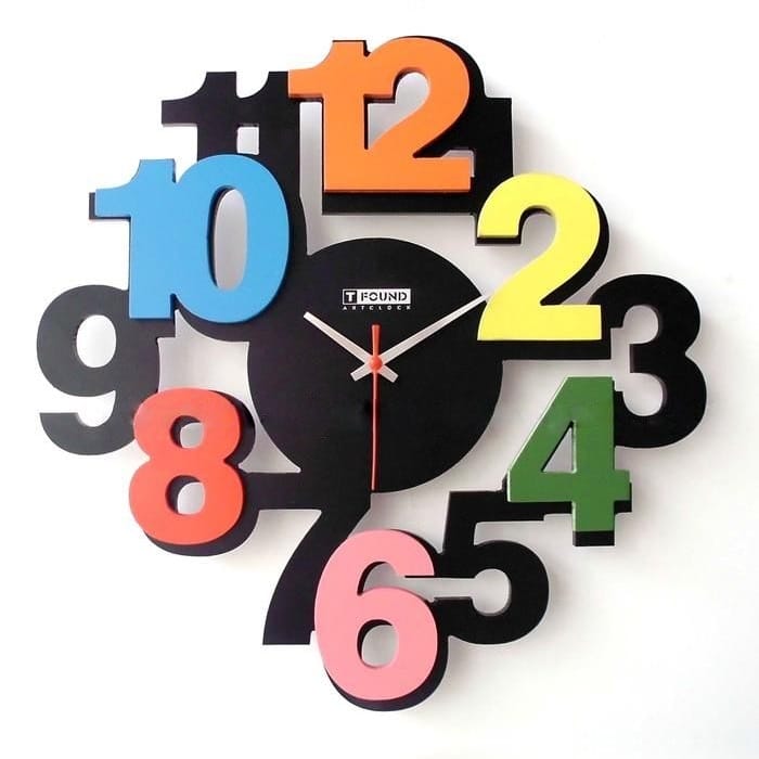 Stylized Numbers Wall Clock Laser Cut File