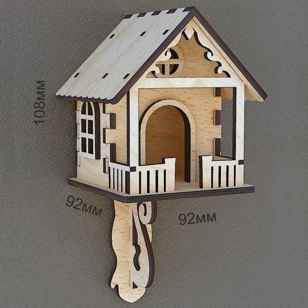 Wooden Bird Nest House Laser Cut File