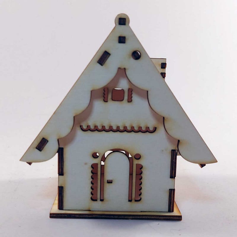 Cute Little House Candle Holder Laser Cut File