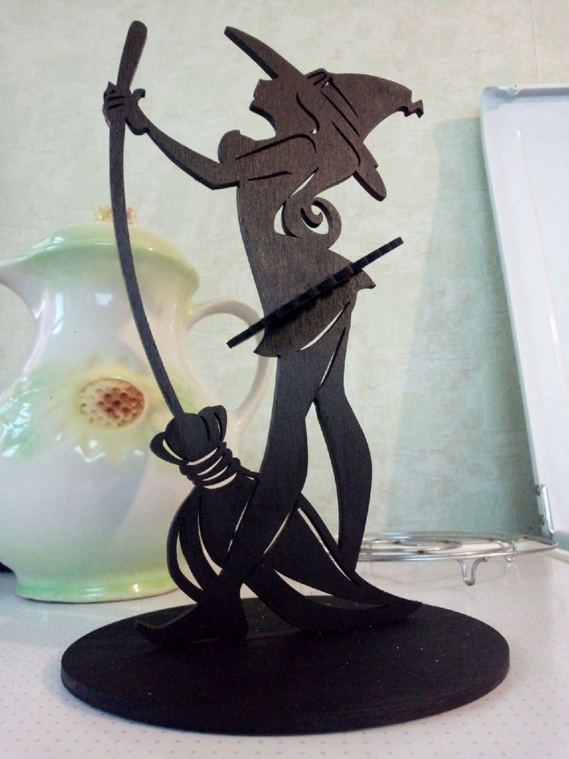 Halloween Witch Napkin Holder 4mm Laser Cut File