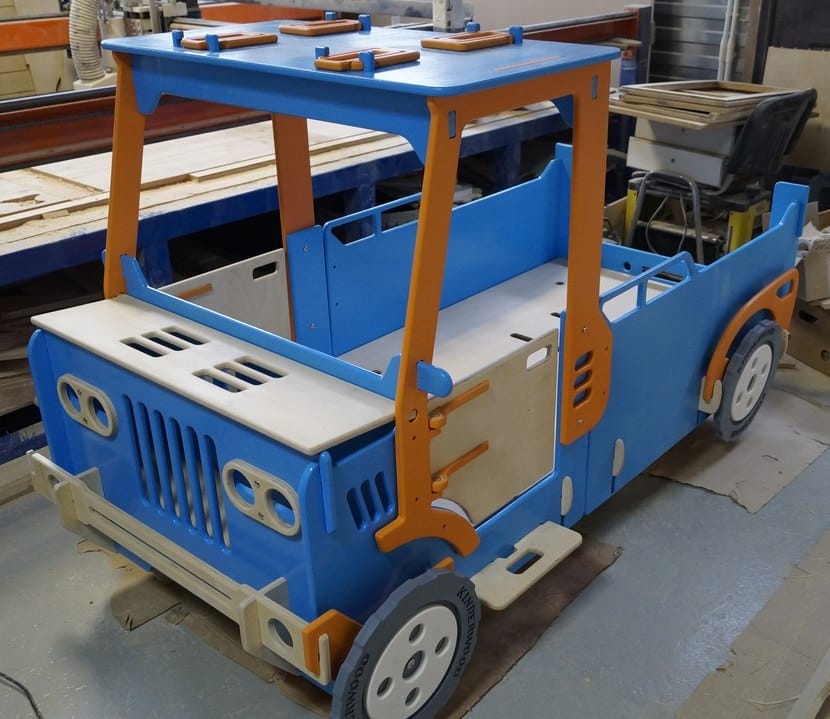Wooden Pickup Truck Bed for Kids Laser Cut File