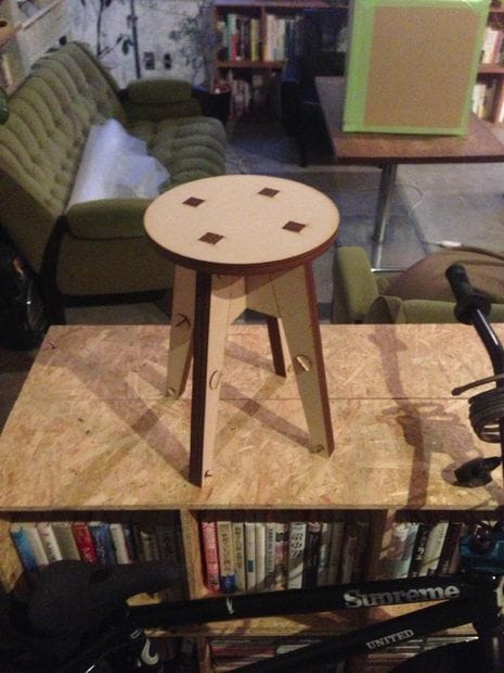 Plywood Trapezoid Stool Plans Laser Cut File