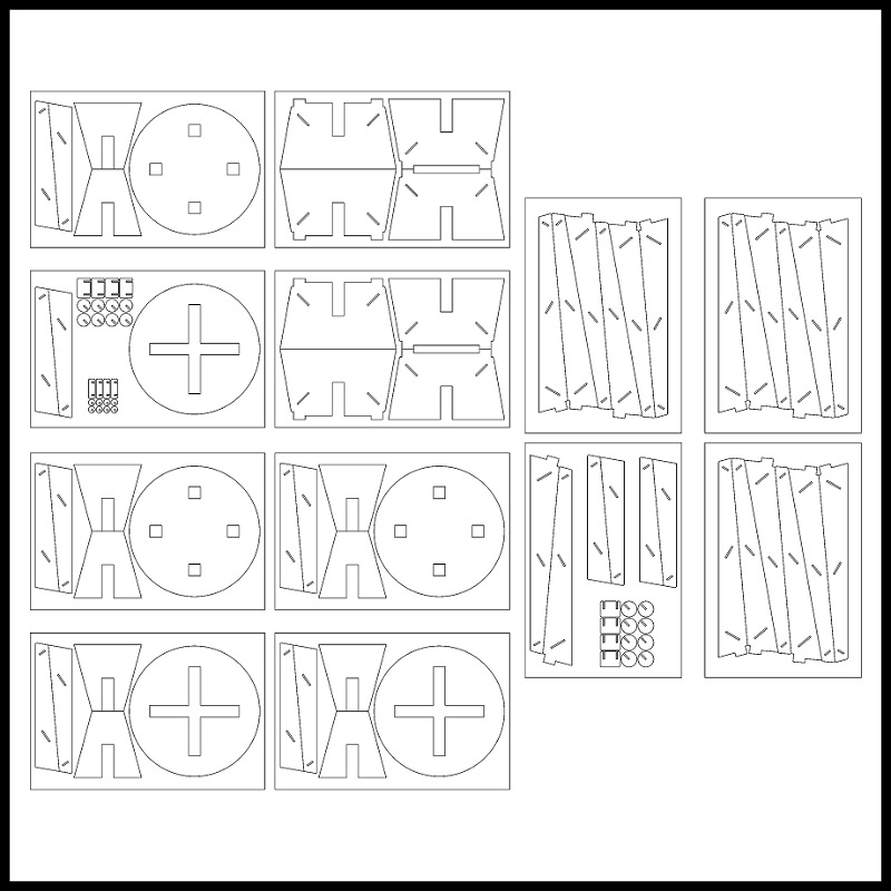 Plywood Trapezoid Stool Plans Laser Cut File