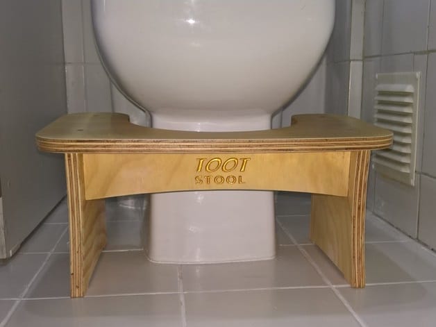 Wooden Bathroom Toilet Stool Laser Cut File