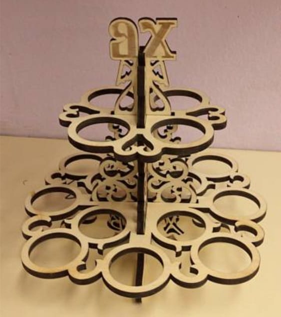 2 Tier Easter Egg Stand Laser Cut File