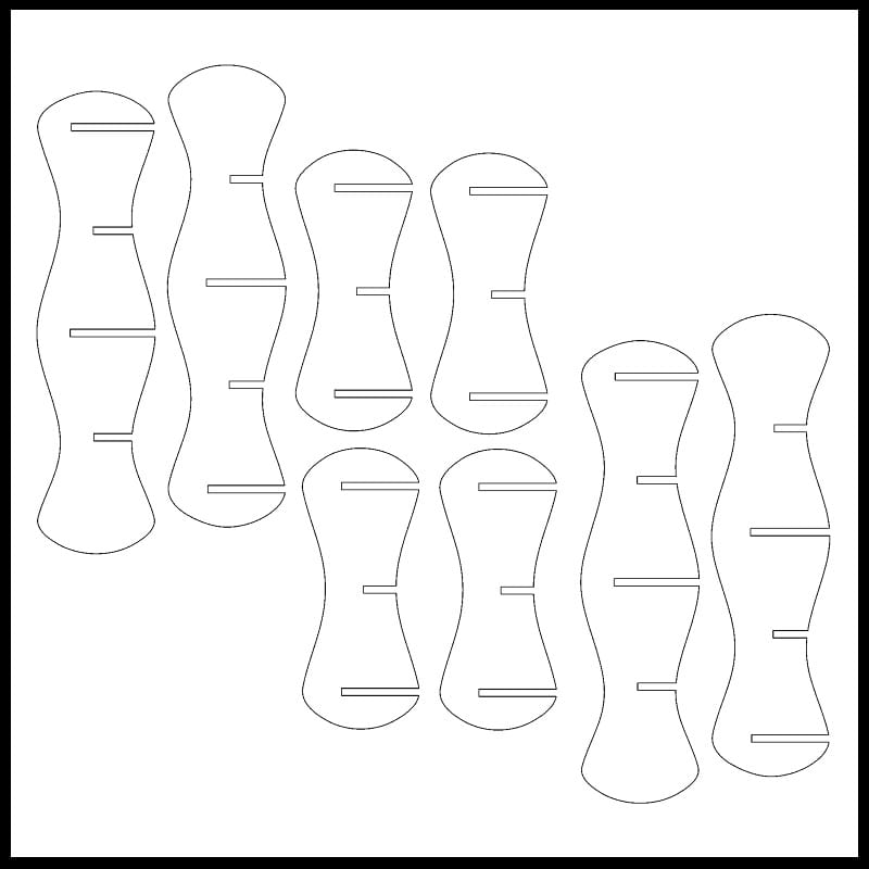 Glass Top Wooden Spiral Table Laser Cut File