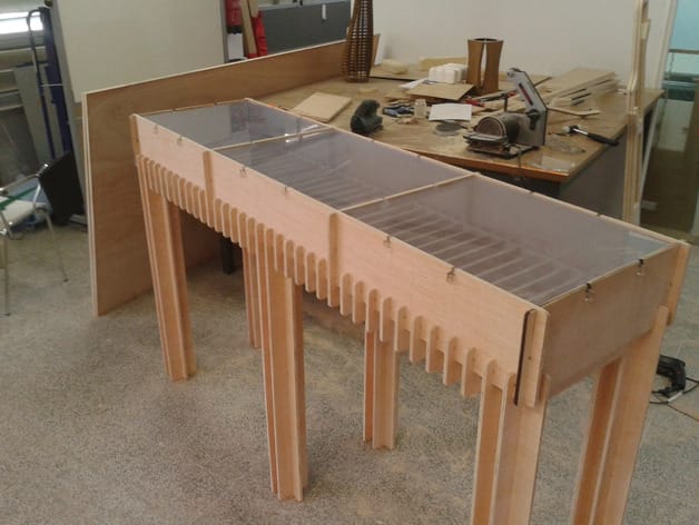 Wooden Exhibitor Table Laser Cut File