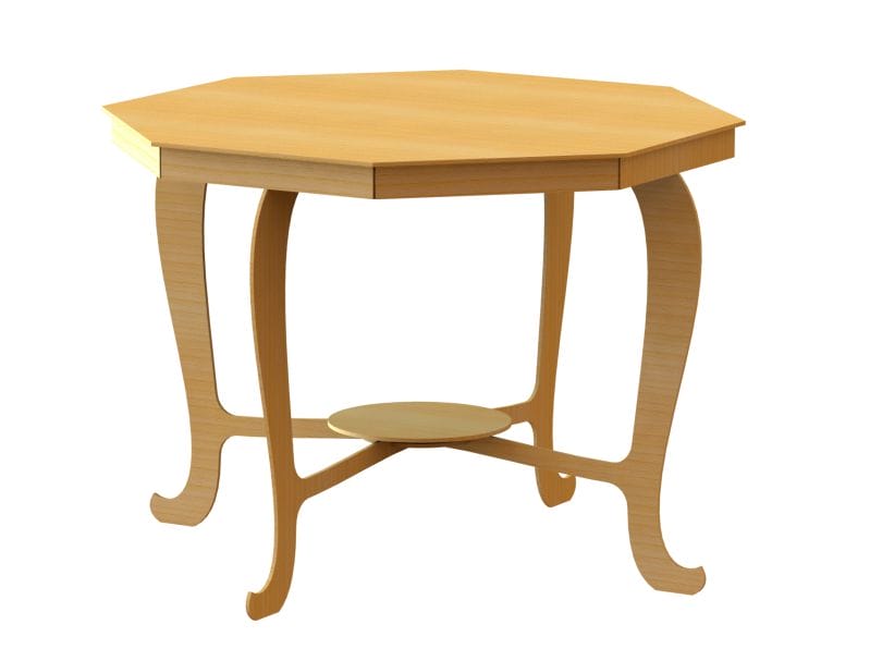 Octagonal Side Table Laser Cut File