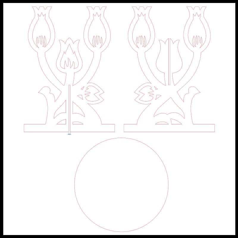 Tulip Flower Side Table Laser Cut File