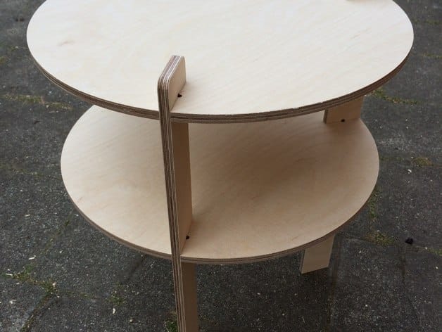 Round 2 Tier Coffee Table Laser Cut File
