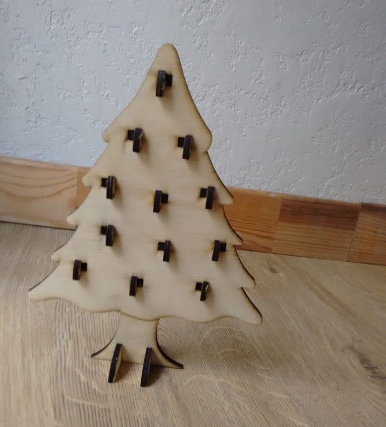 Christmas Tree Advent Calendar Laser Cut File