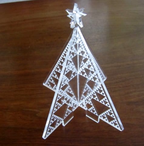 Acrylic Slotted Star Christmas tree Laser Cut File