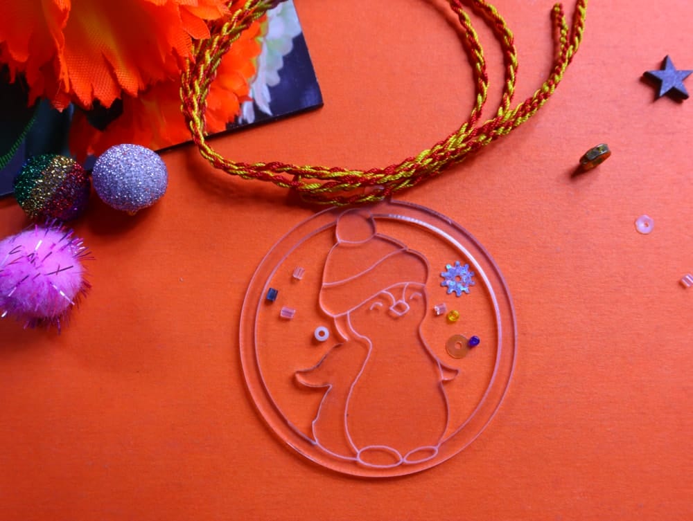 Snowman Christmas Bauble Laser Cut File