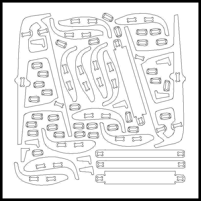 Parametric Bar Chair Laser Cut File