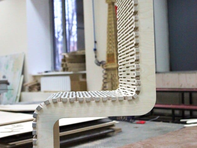 Stylish Living Hinge Chair Laser Cut File