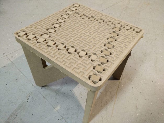 Plywood Binary Stool Laser Cut File 5
