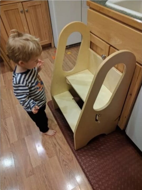 Plywood Step Stool for Kids Laser Cut File