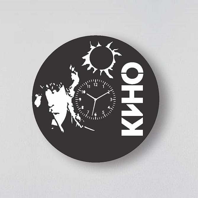 Kino Rock Band Vinyl Wall Clock Laser Cut File
