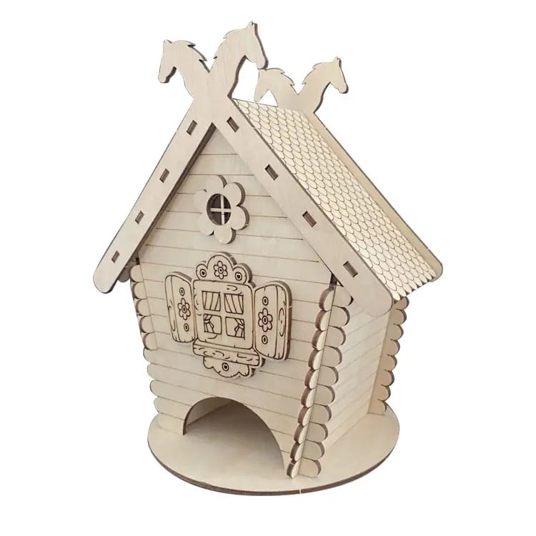 Hut House Tea Bag Holder Laser Cut File