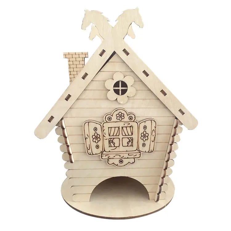 Hut House Tea Bag Holder Laser Cut File