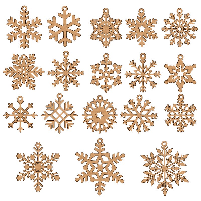 Snowflake for Christmas Tree Decorations Laser Cut File