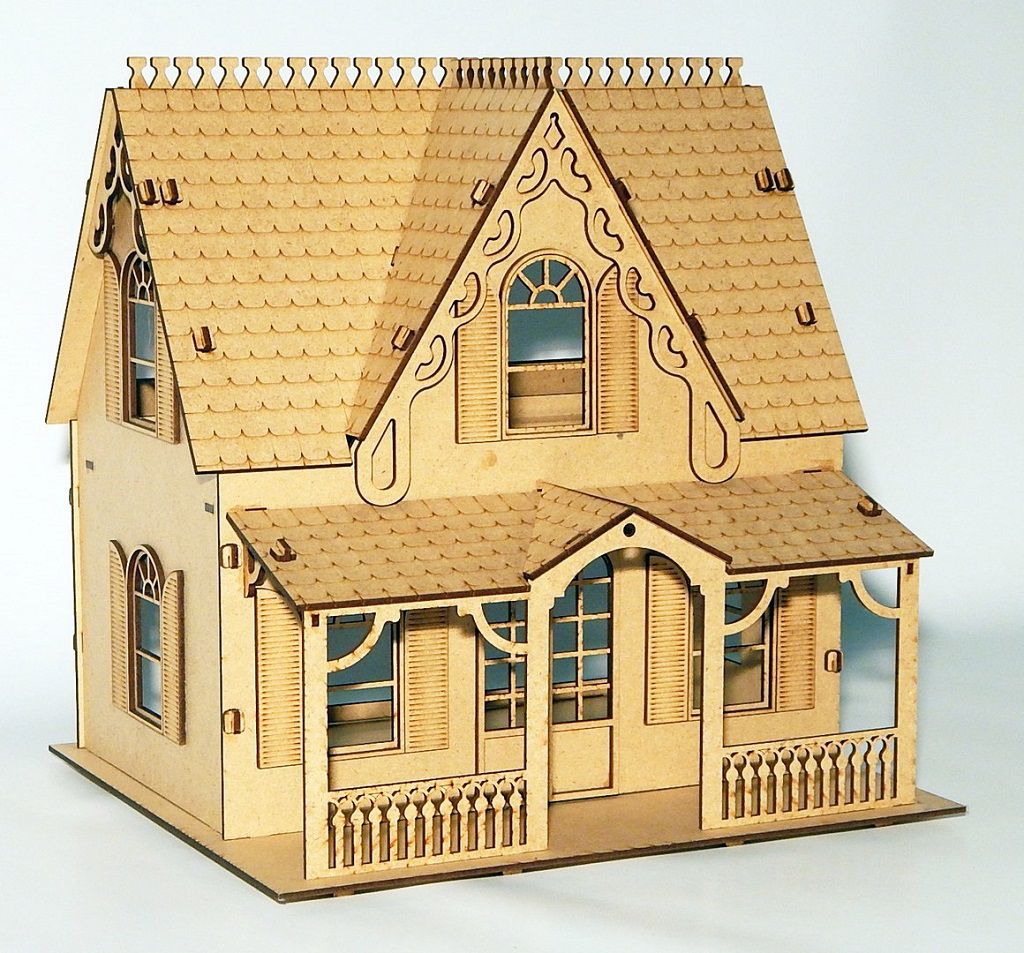 Wooden Miniature House Laser Cut File