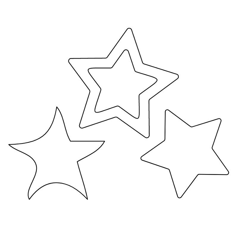 Star Cutout Shapes for Crafts Laser Cut File