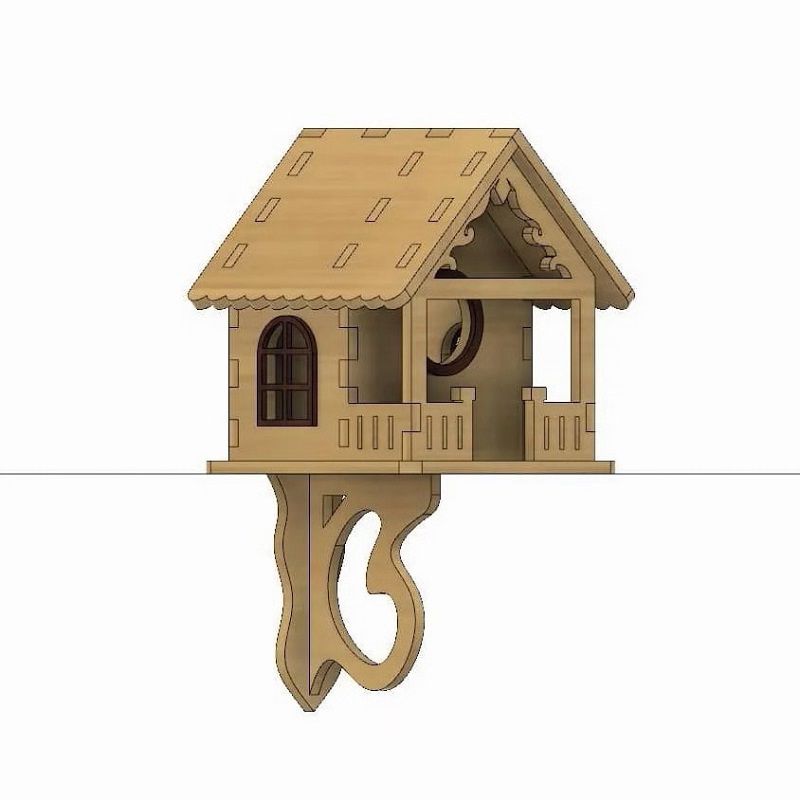 Tree Mounted Squirrel House Laser Cut File