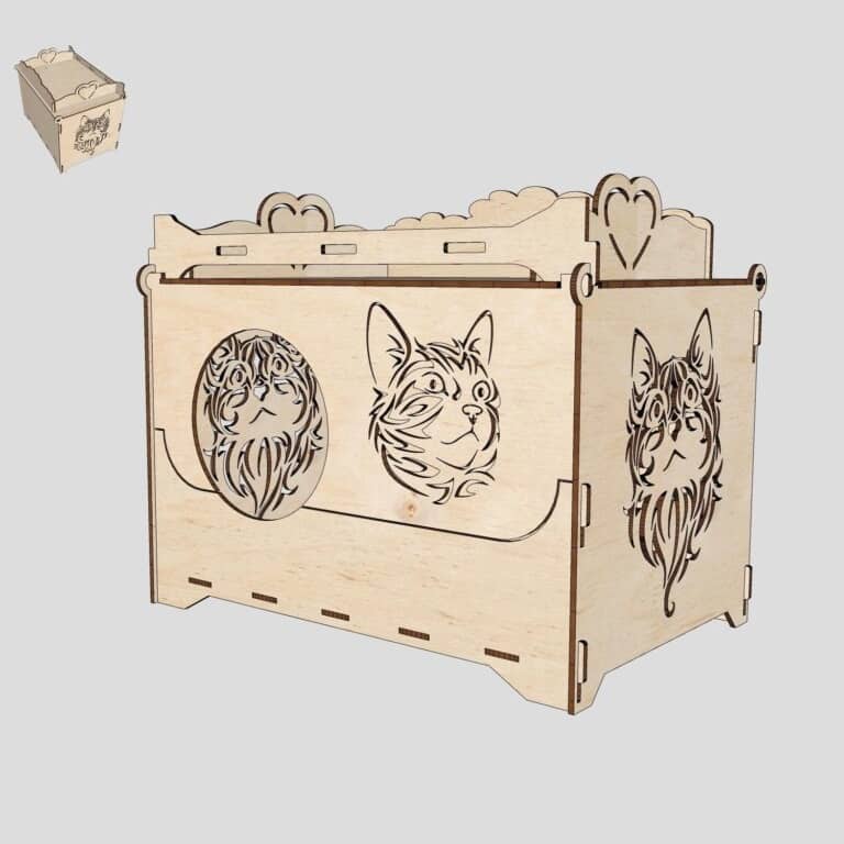 Wooden Cat House for Winter Laser Cut File
