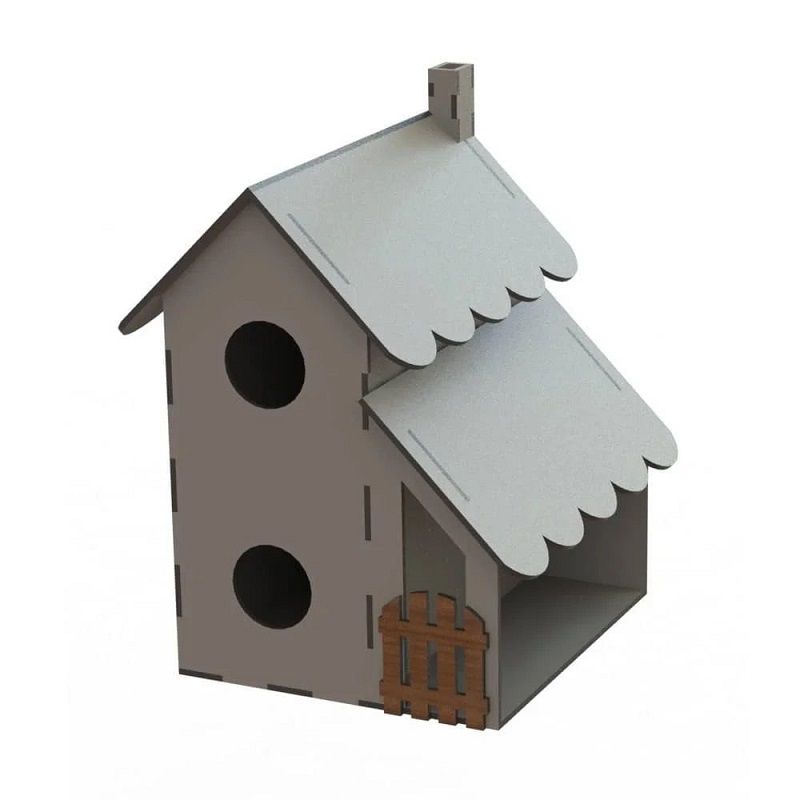 Two Story Birdhouse Laser Cut File