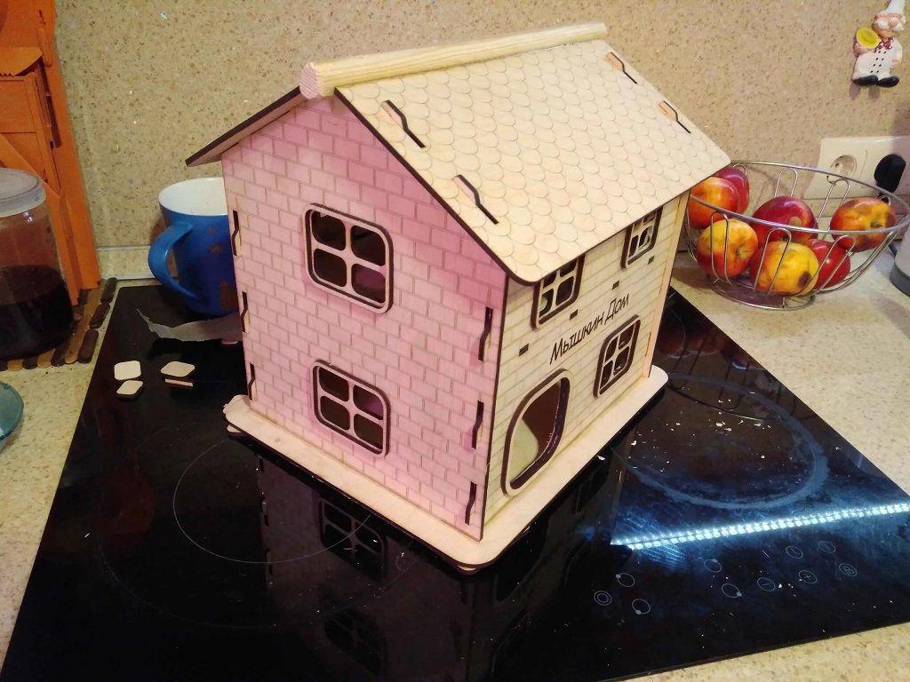 Wooden Mouse House Laser Cut File