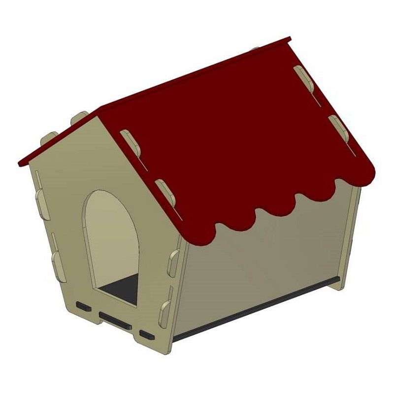 Wooden Pet Dog House Laser Cut File
