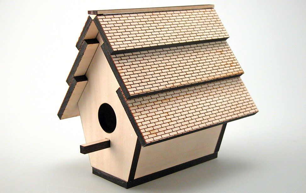Wood Birdhouse for Garden Laser Cut File