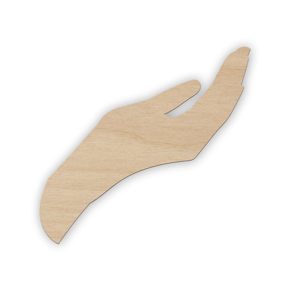 Receiving Hand Unfinished Wood Cutout Shape Laser Cut File
