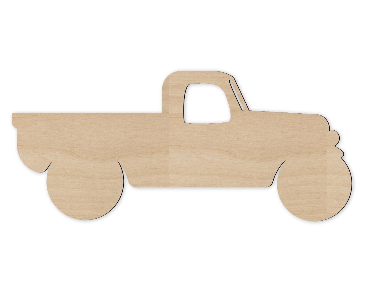 Vintage Pickup Truck Wood Cutout for Craft Laser Cut File