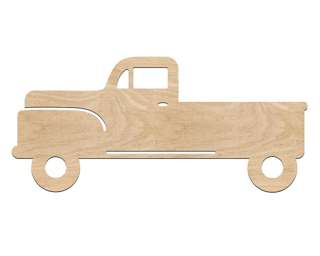 Farmhouse Reserversable Side View Truck Wood Cutout Laser Cut File
