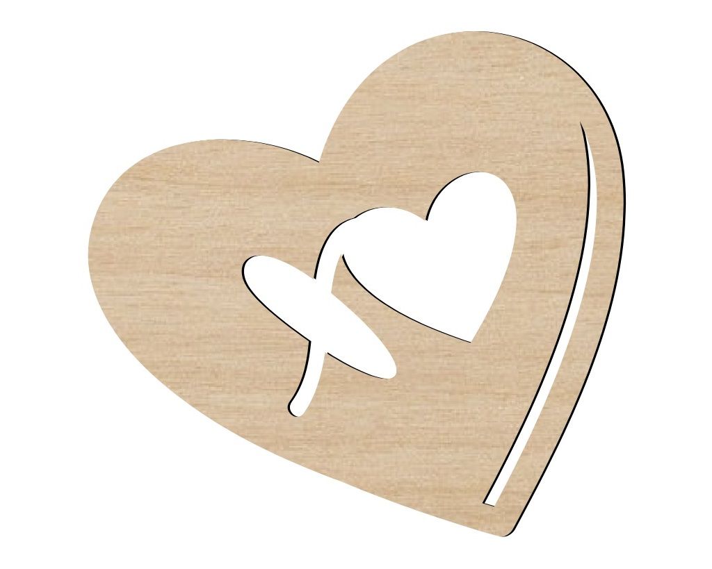 Valentines Day XOXO Gift Bag Tag Wood Cutout Laser Cut File