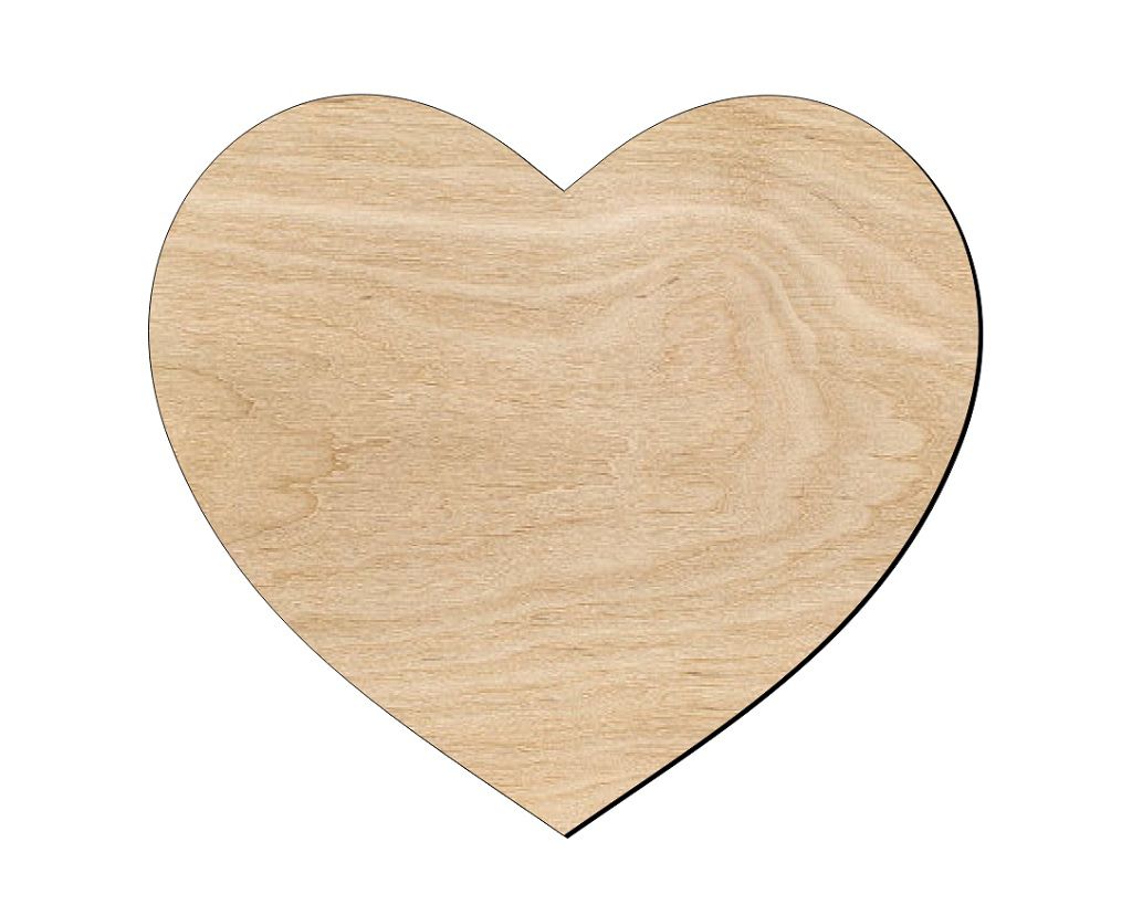 Wooden Blank Craft Heart Shape Laser Cut File