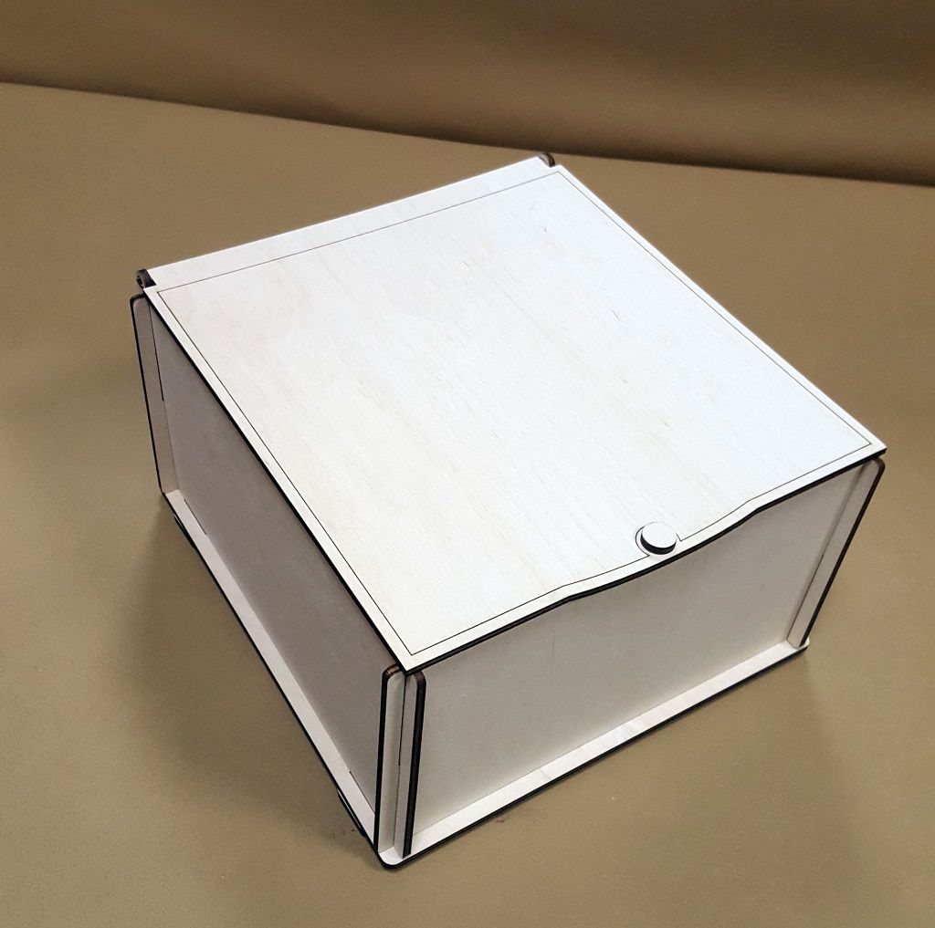 Wooden Storage Box with Hinged Lid Laser Cut File