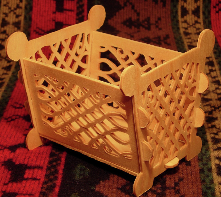 Fretwork Storage Basket Laser Cut File