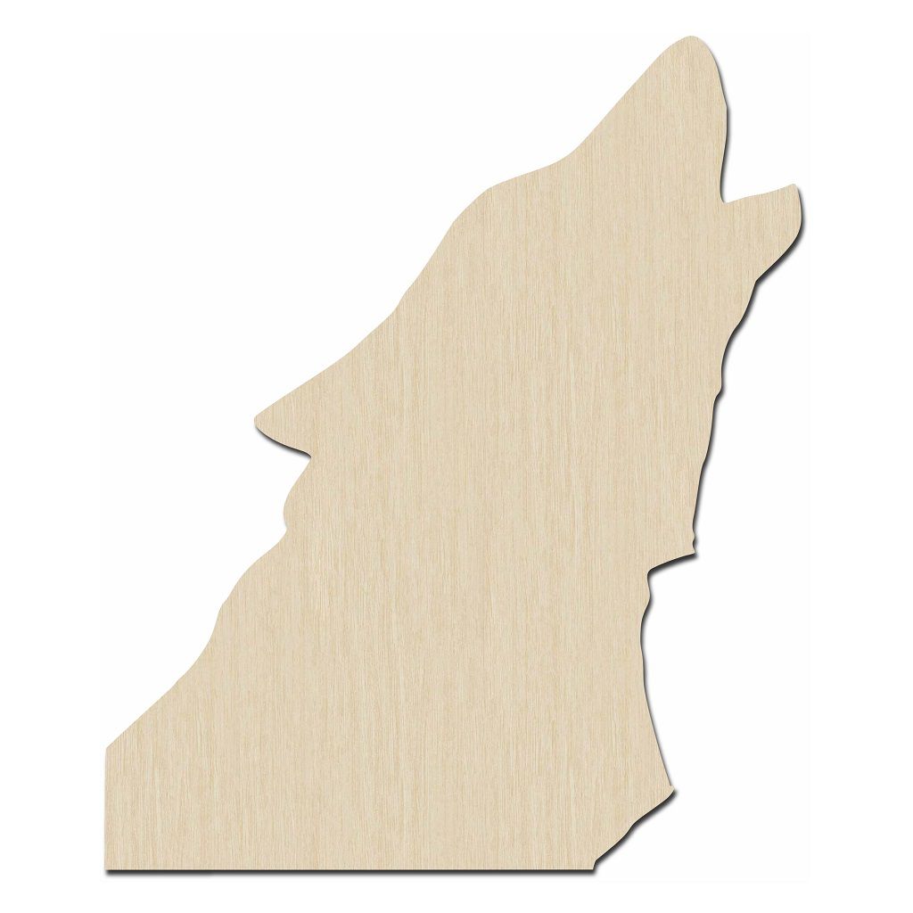 Wolf Howl Wild Animal Dog Wood Cutout Shape Laser Cut File