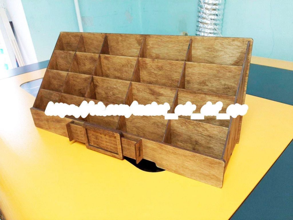 Wood Forms Sorter with Calendar Desk Organizer Laser Cut File