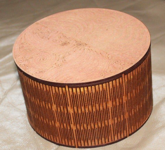 Wood Round Flex Box Laser Cut File