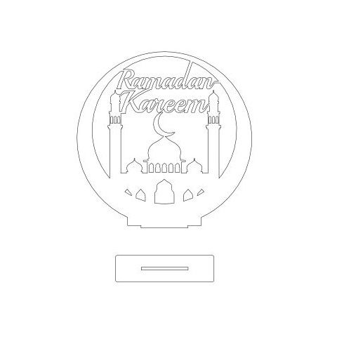 Ramadan Kareem Table Stand Decor Laser Cut File