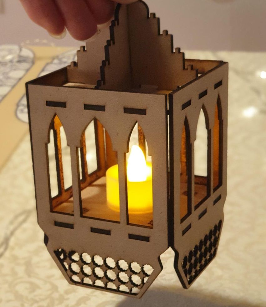 Ramadan Candle Holder Vintage Mini Tealight Lantern 2.4mm Laser Cut File