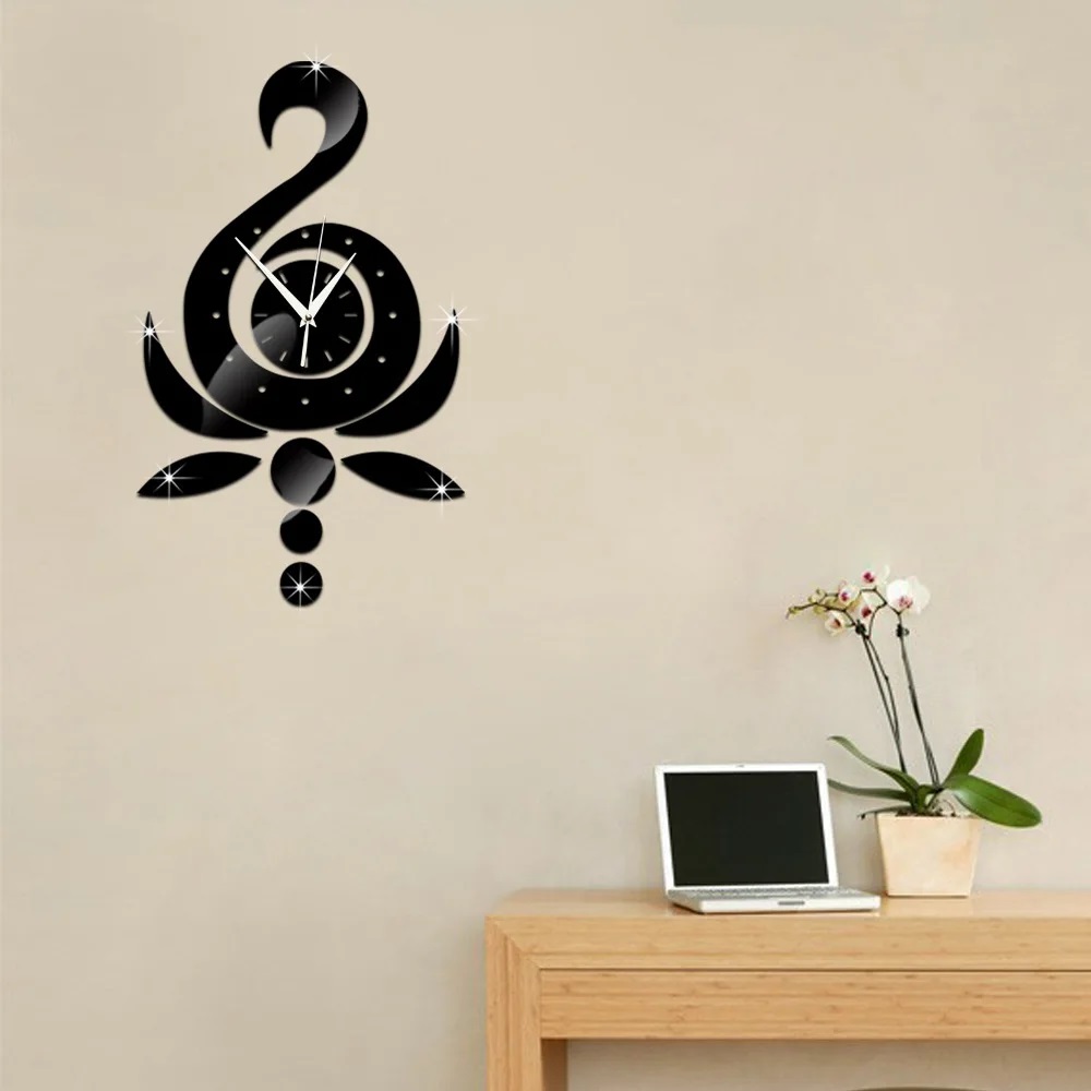 Lotus Swan Clock for Living Room Laser Cut File