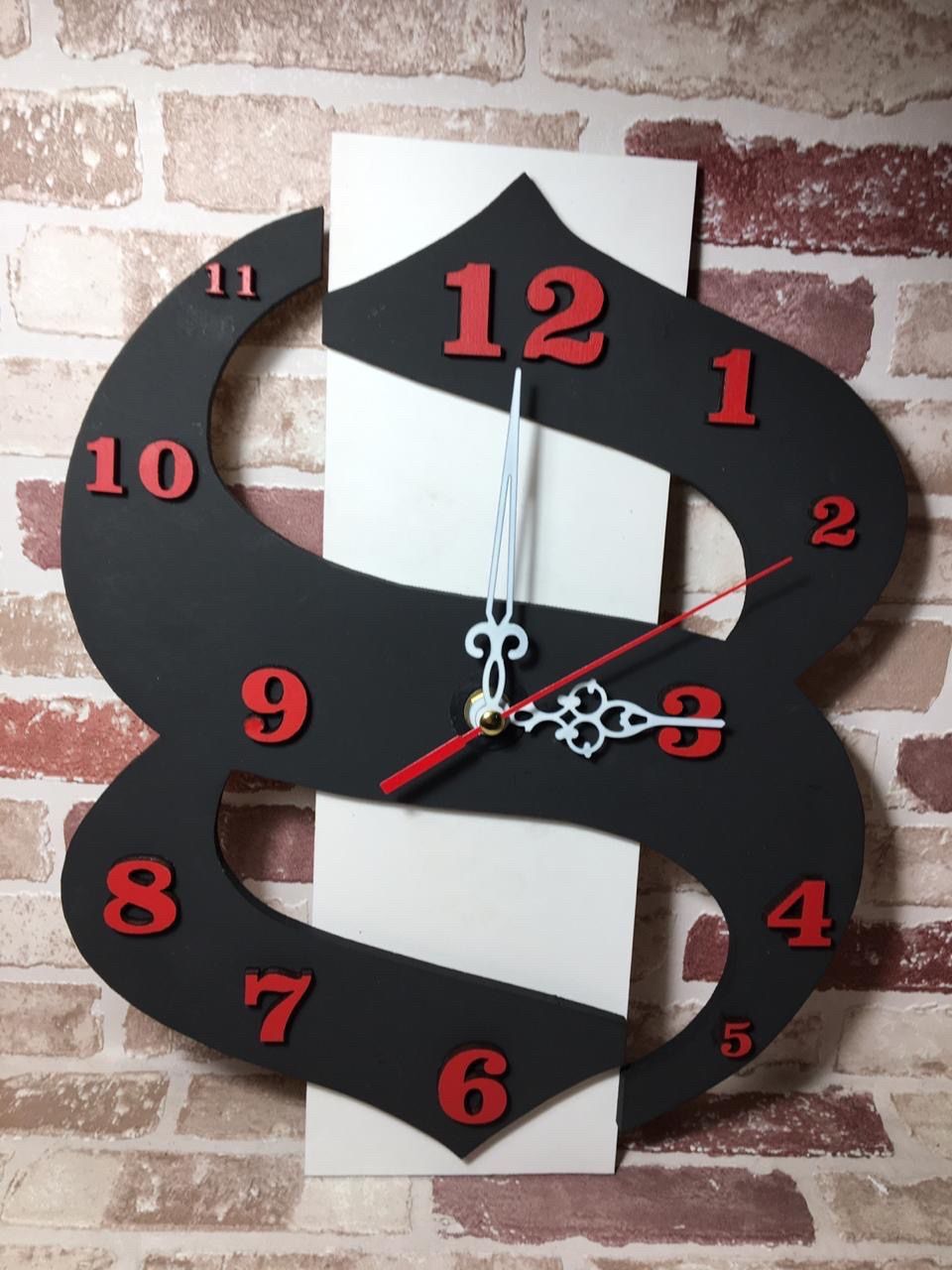 Number 8 Shaped Wall Clock Laser Cut File