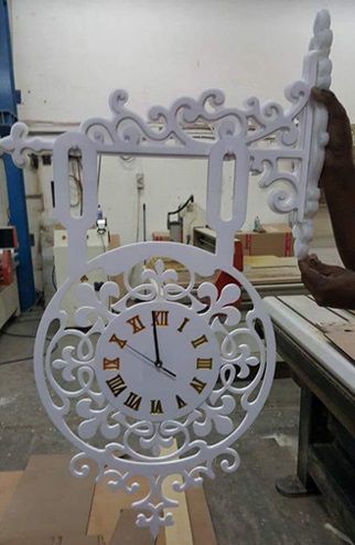 Wall Clock with Hanging Stand Laser Cut File