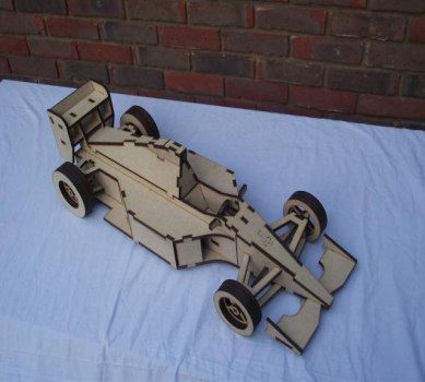 Formula 1 Car 3D Wooden Model Laser Cut File